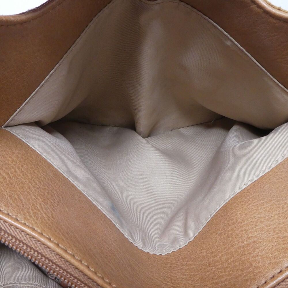The Sak Bolinas Caramel Brown Floral Embossed Leather Satchel Bucket Bag Purse - Picture 9 of 13